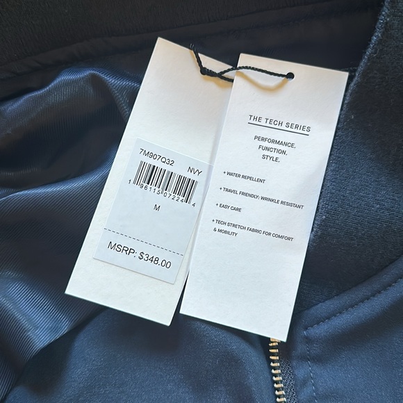 7 For All Mankind: Bomber Jacket “Tech Series” Medium - Navy - Picture 5 of 5